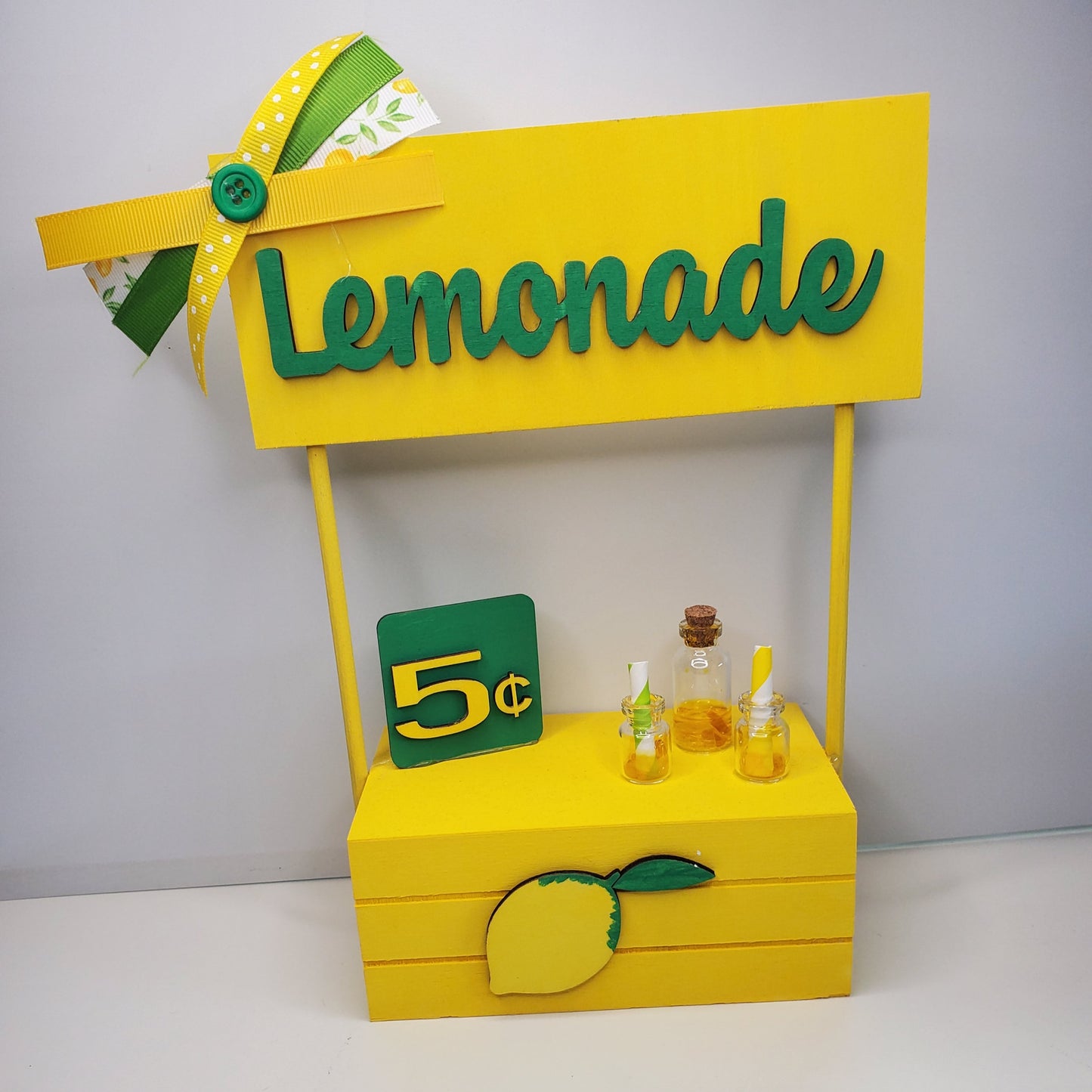 Wood Lemonade mini stand. Decoration. Hand painted