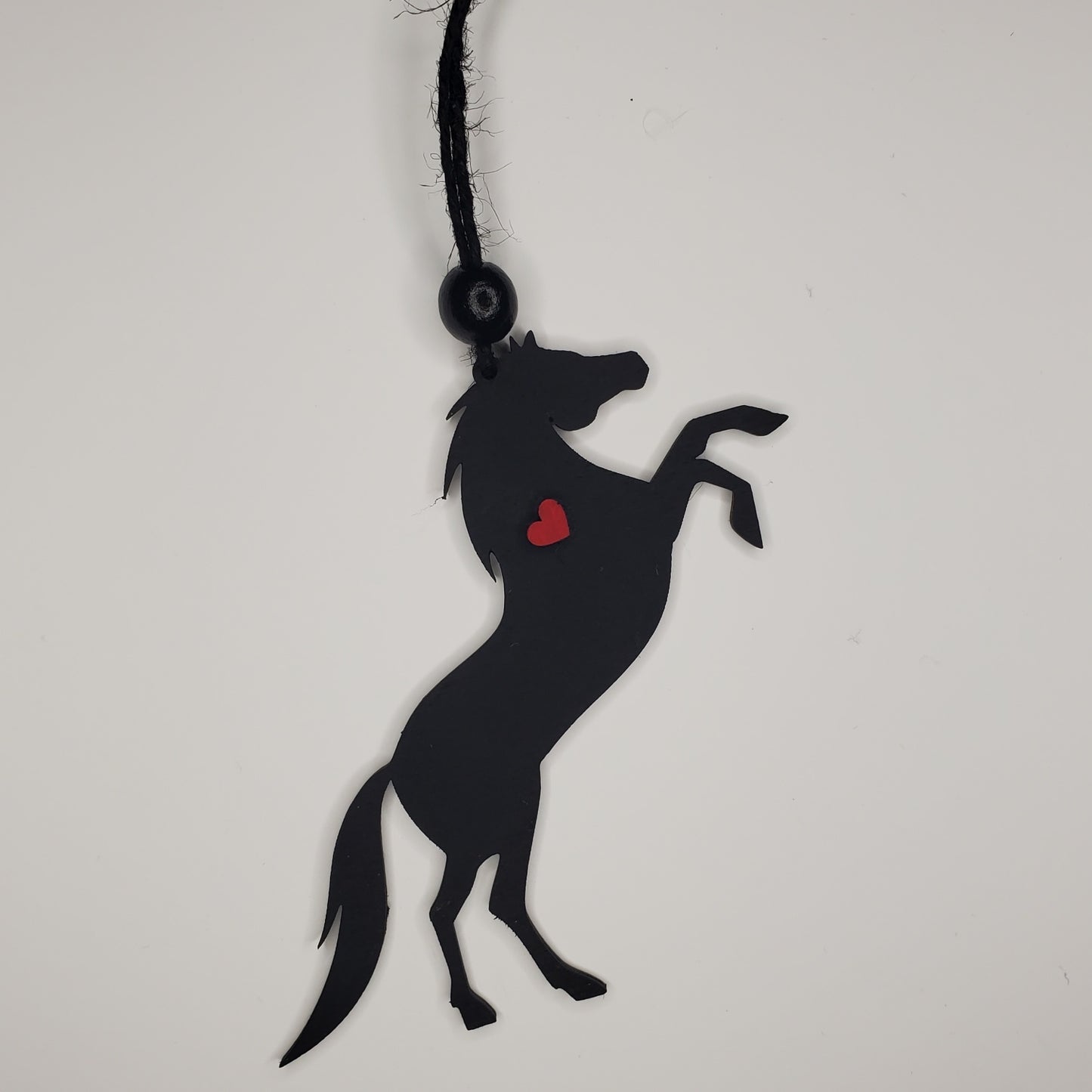 Wood Ornament, Car Charm - Horse