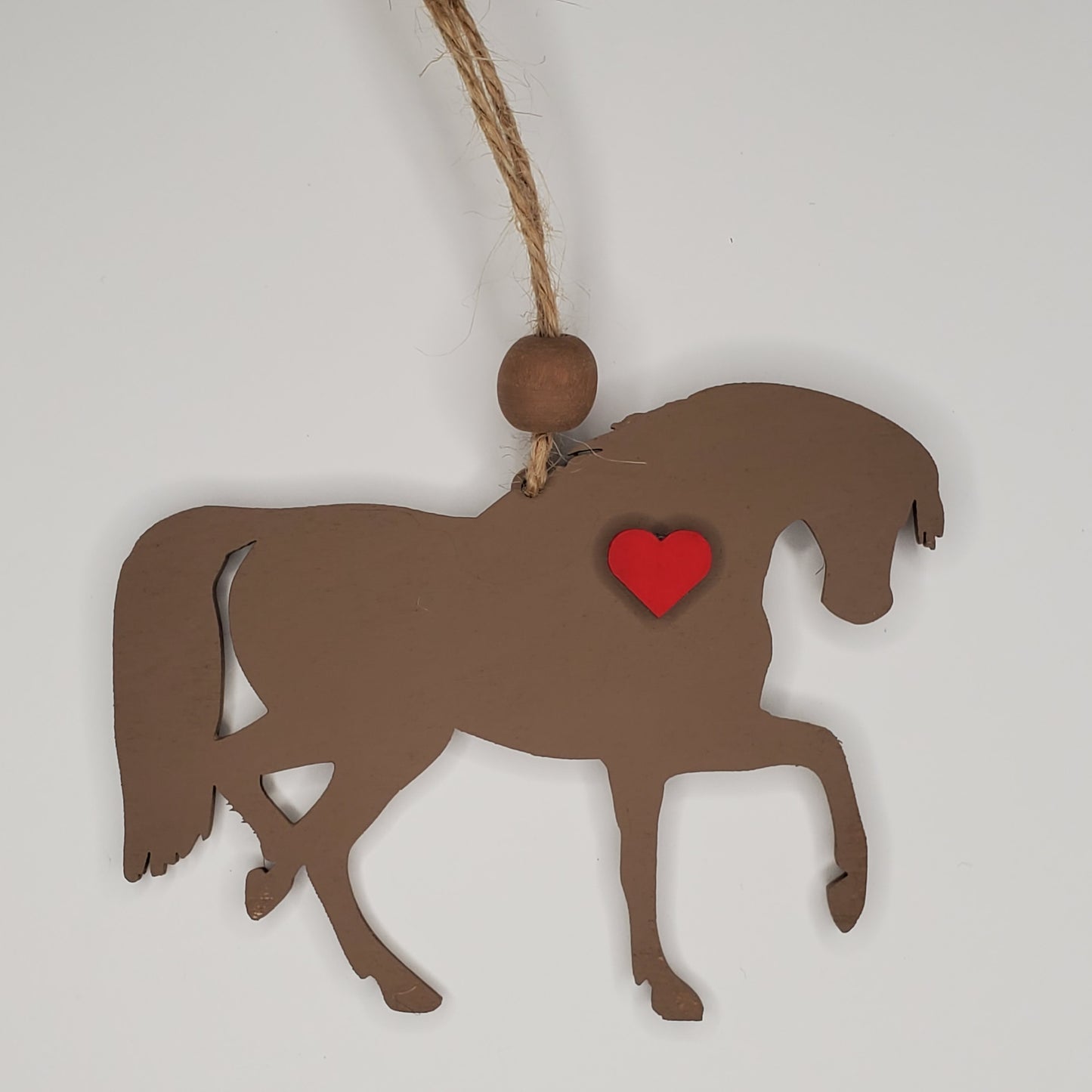 Wood Ornament, Car Charm - Horse