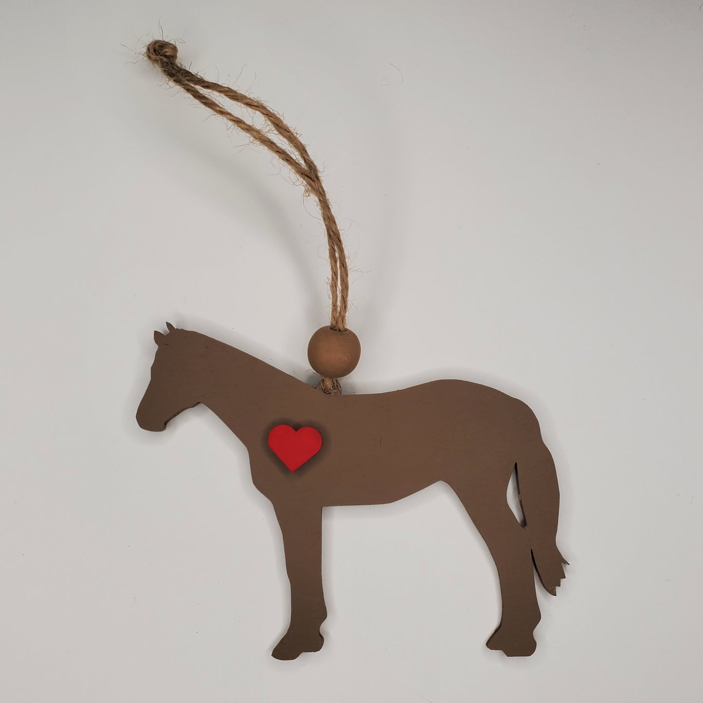 Wood Ornament, Car Charm - Horse