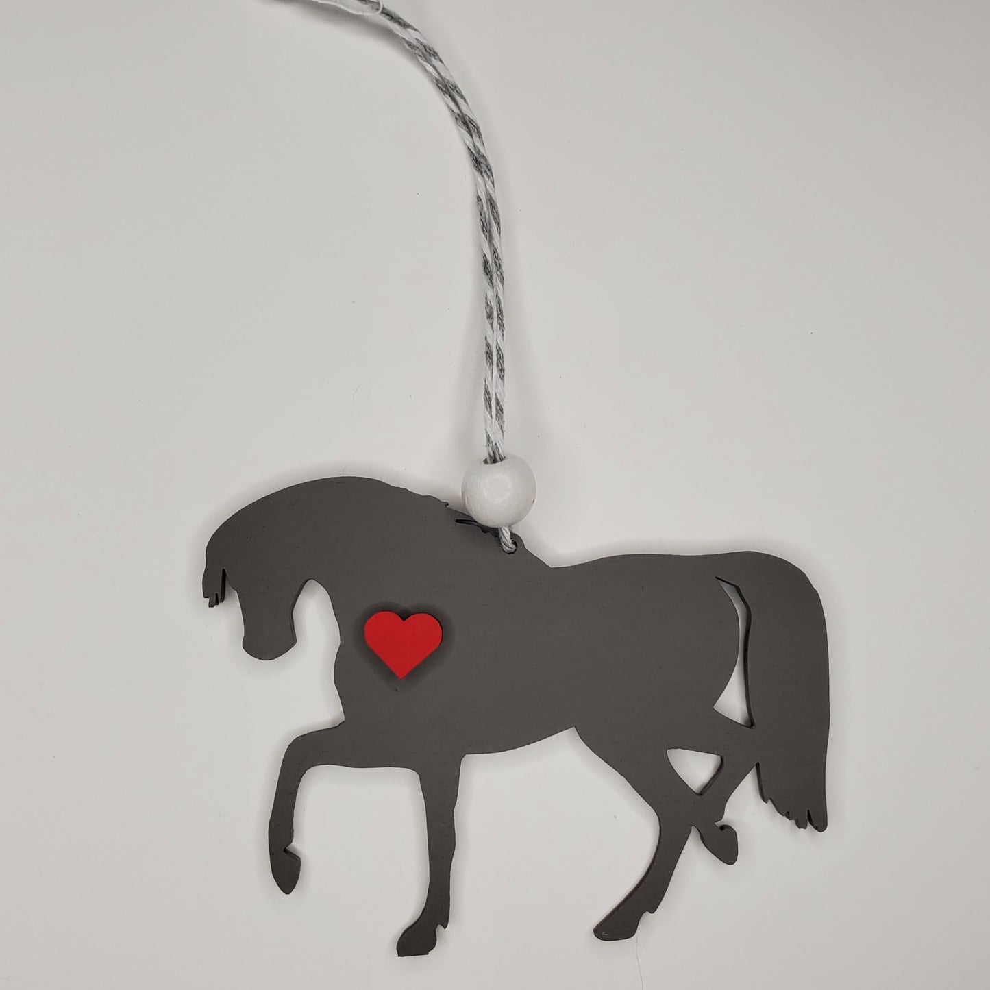 Wood Ornament, Car Charm - Horse