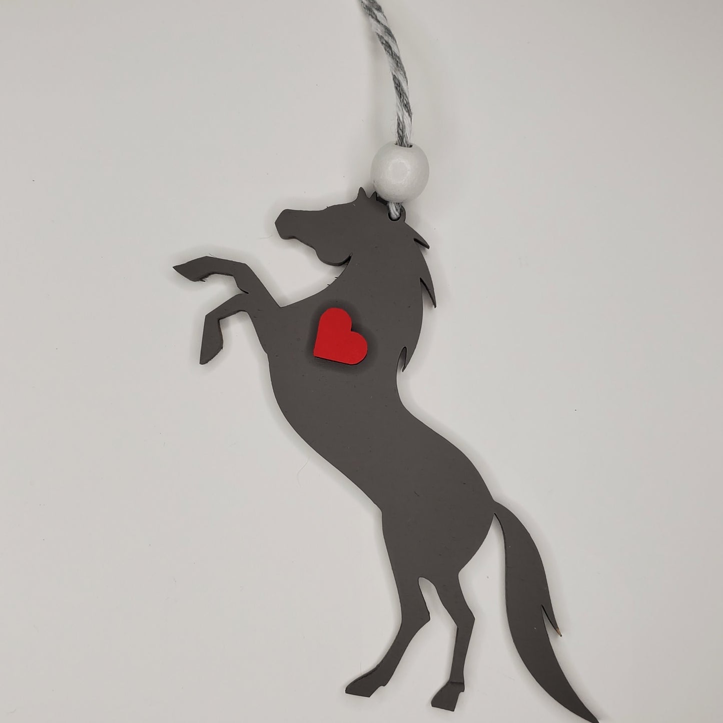 Wood Ornament, Car Charm - Horse