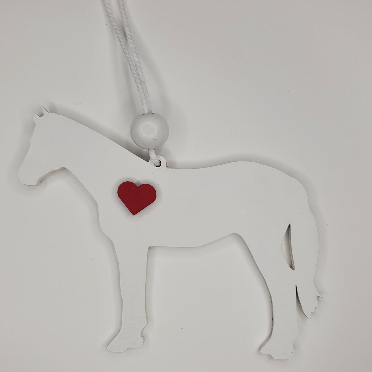 Wood Ornament, Car Charm - Horse