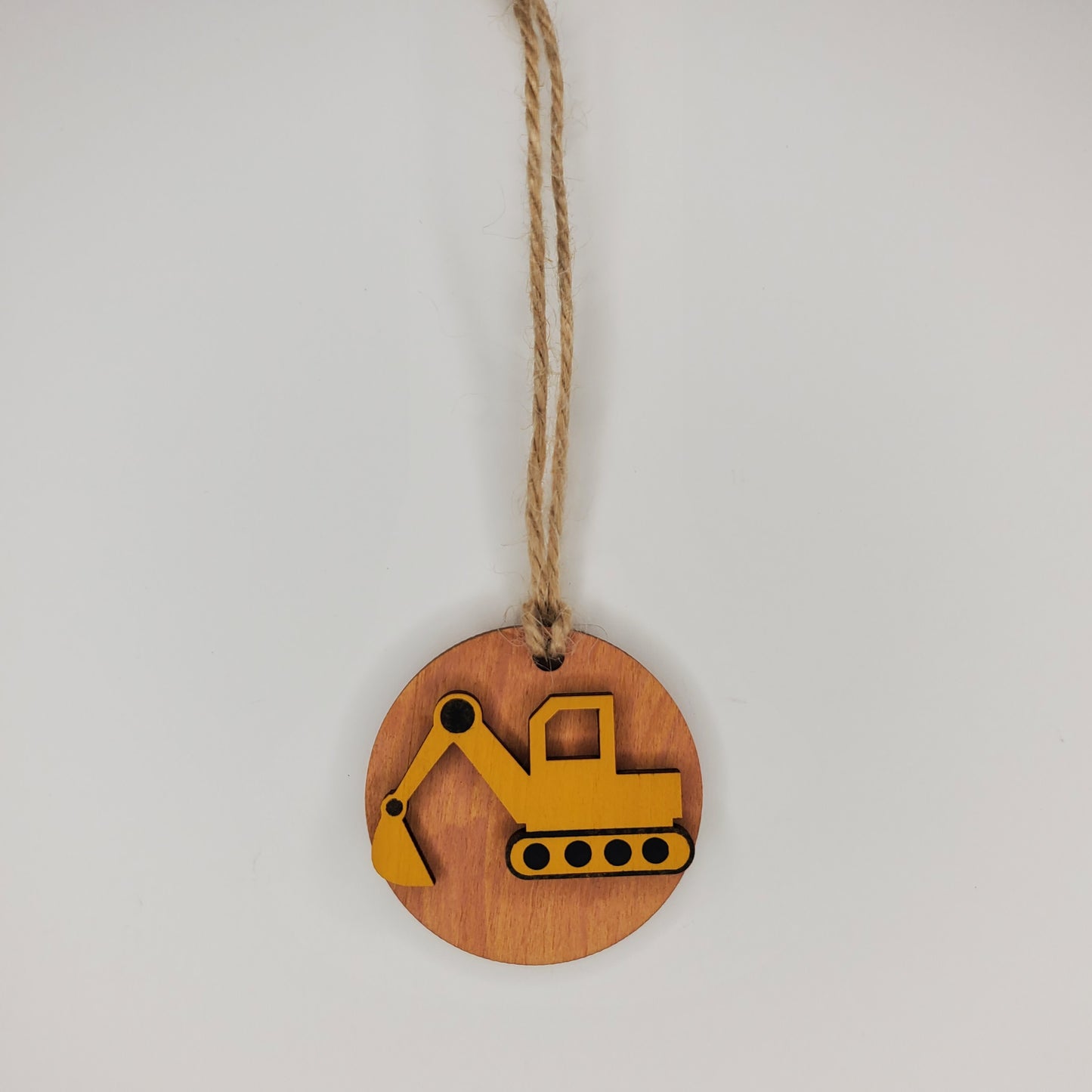 Wood Ornament - Excavator Ornament