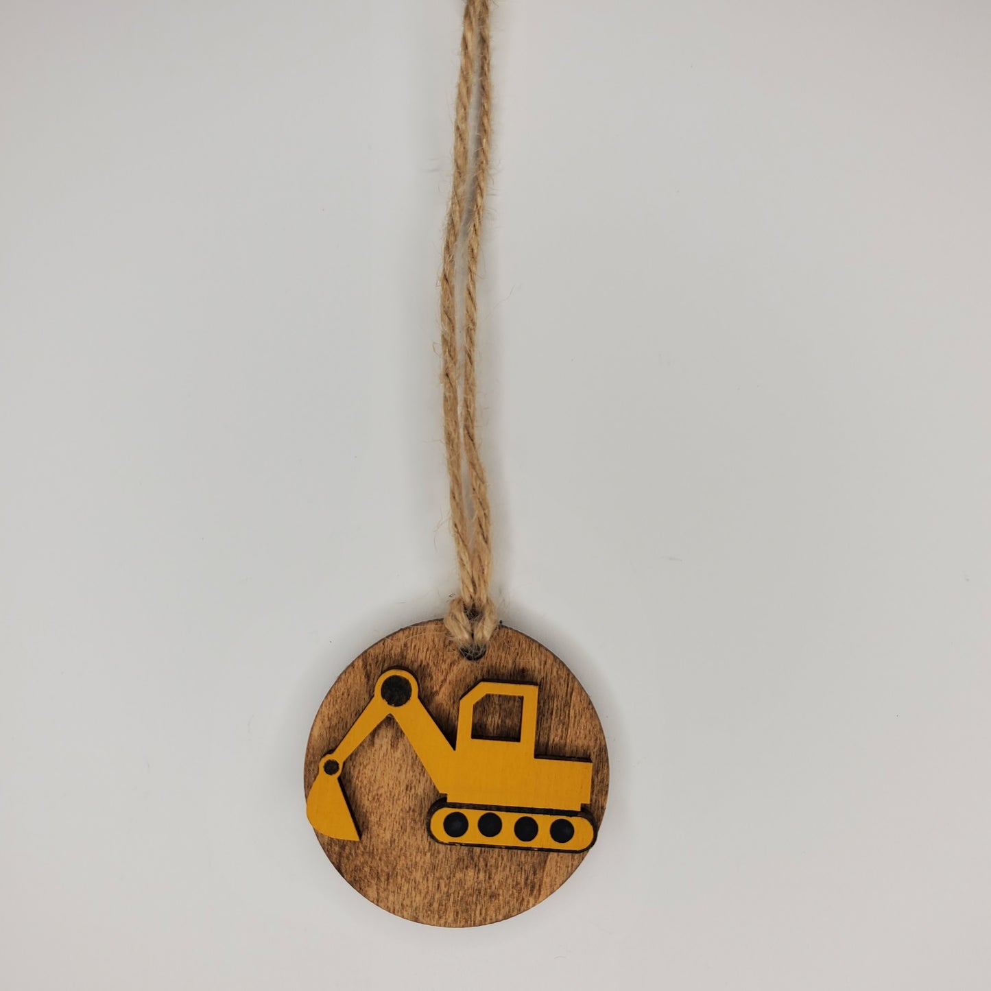 Wood Ornament - Excavator Ornament