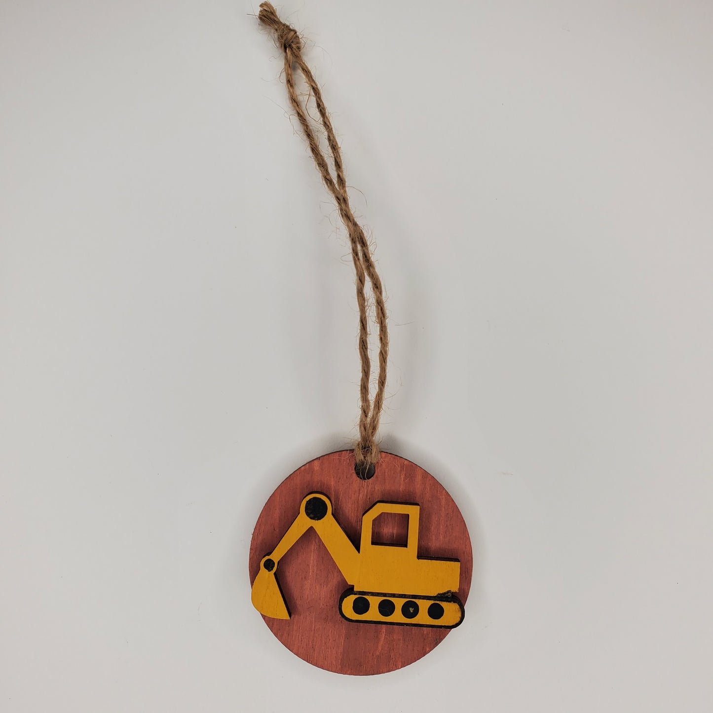Wood Ornament - Excavator Ornament