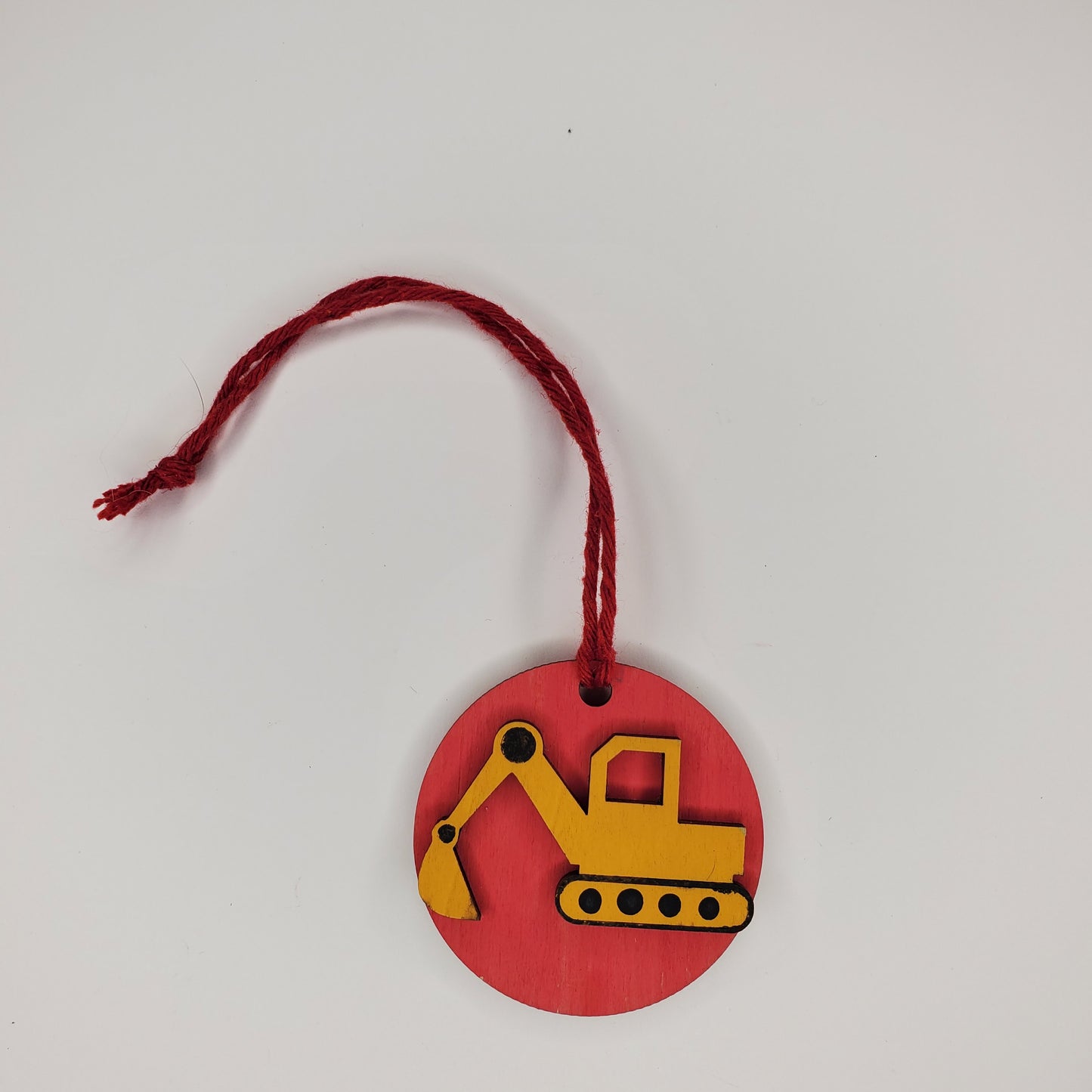 Wood Ornament - Excavator Ornament