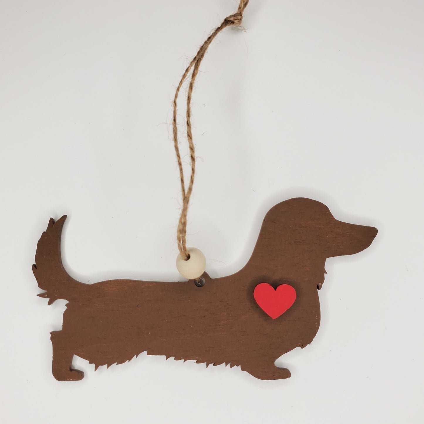 Wood Ornament, Car Charm - Dachshund