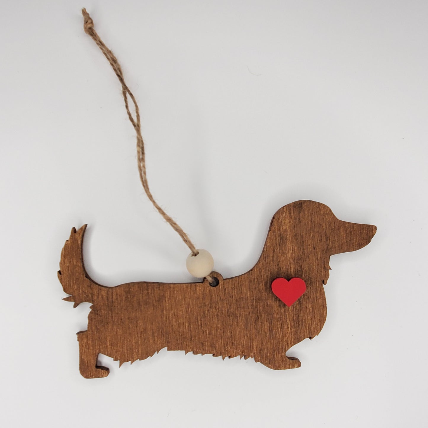 Wood Ornament, Car Charm - Dachshund