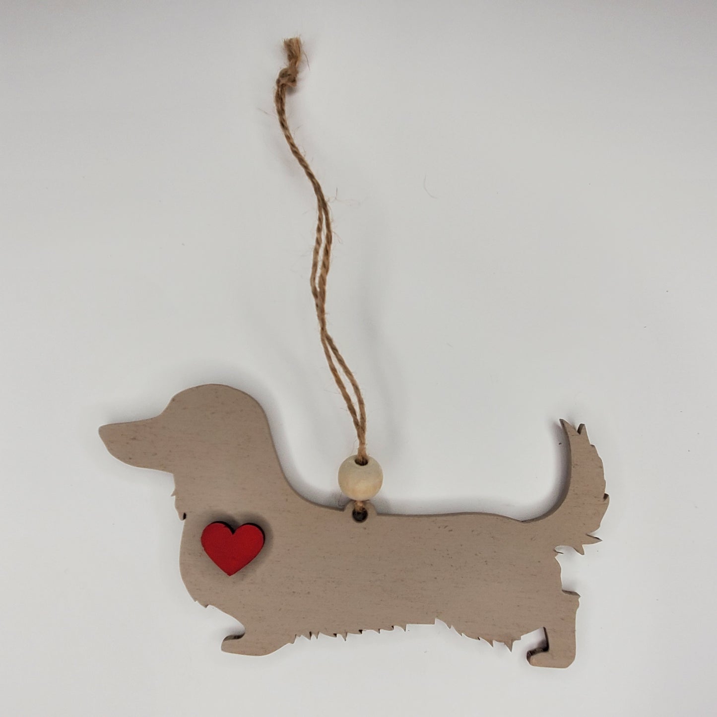 Wood Ornament, Car Charm - Dachshund