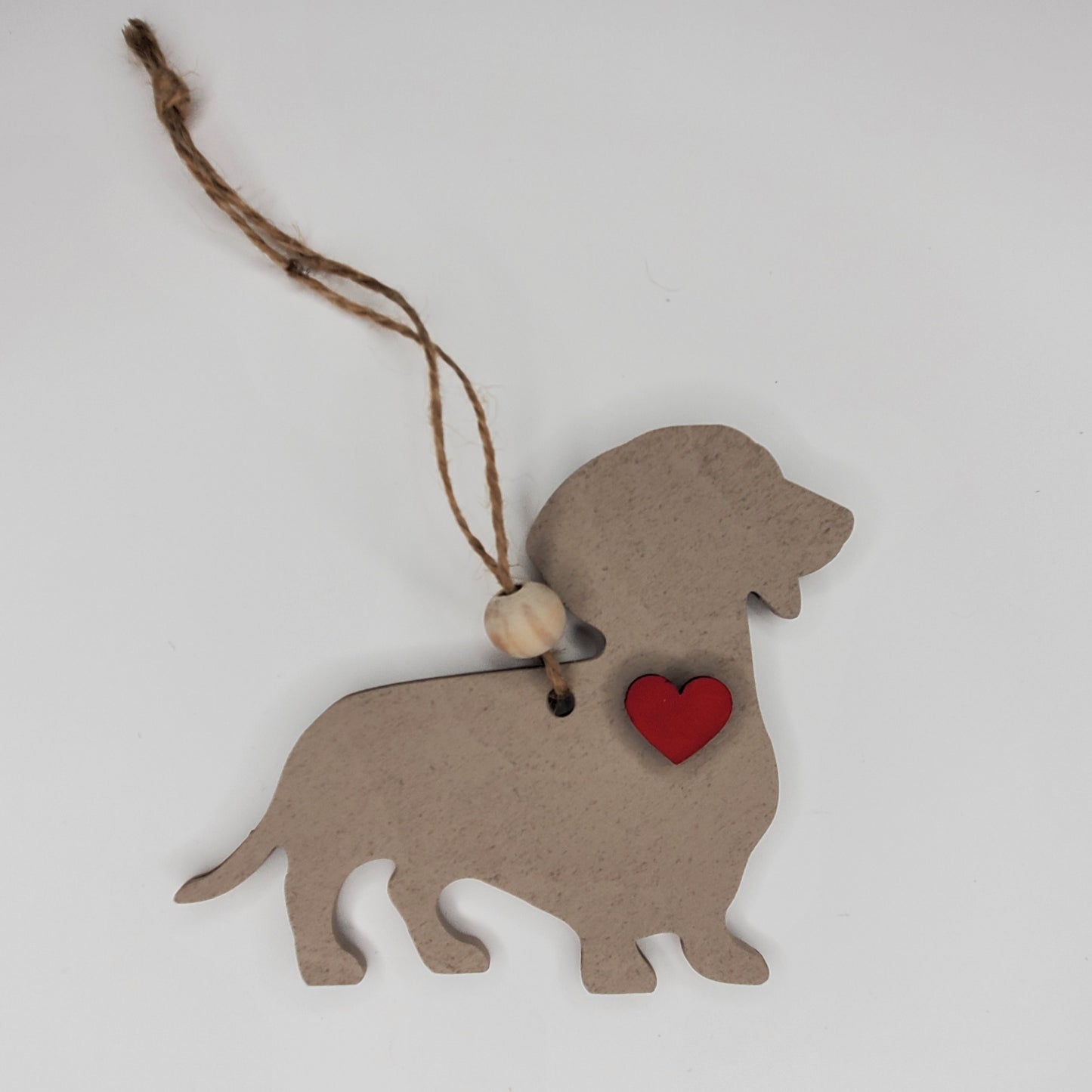 Wood Ornament, Car Charm - Dachshund