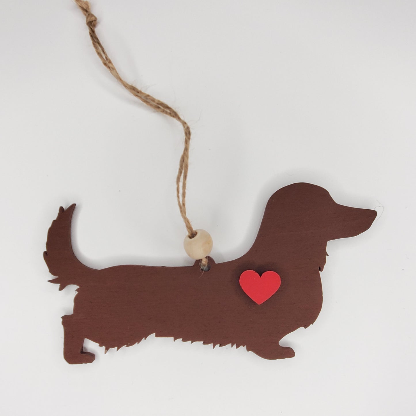 Wood Ornament, Car Charm - Dachshund