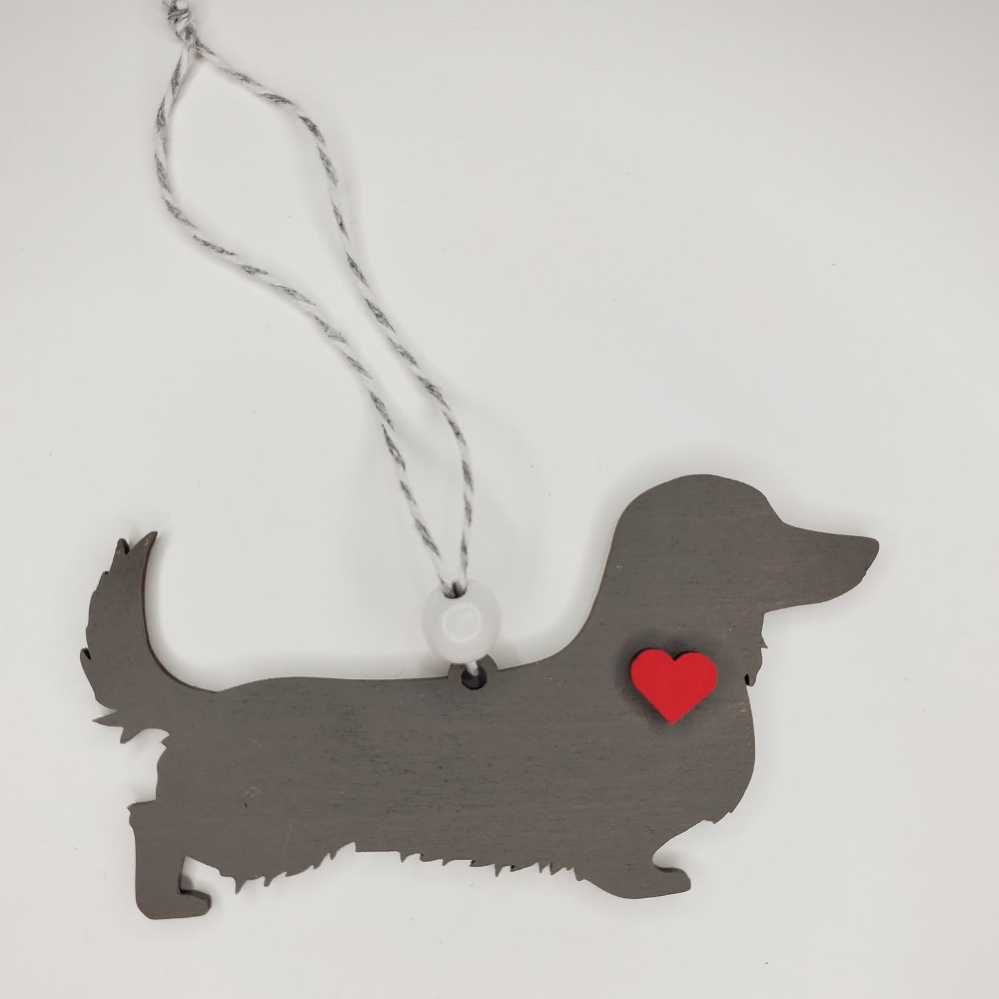 Wood Ornament, Car Charm - Dachshund