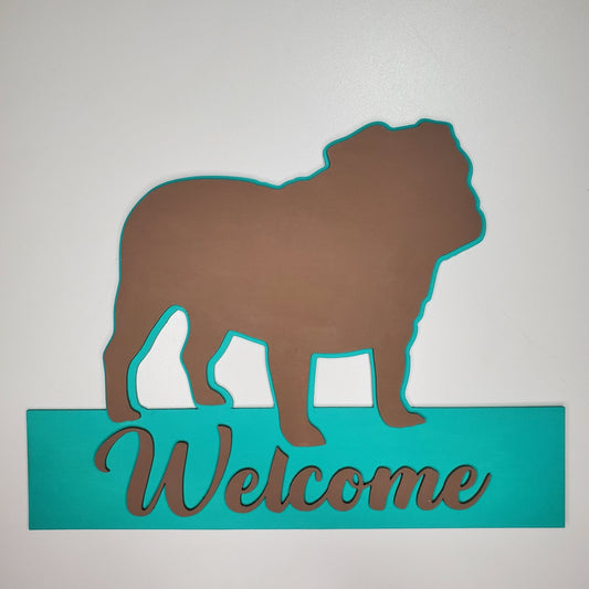 Sign Leaner - English Bulldog
