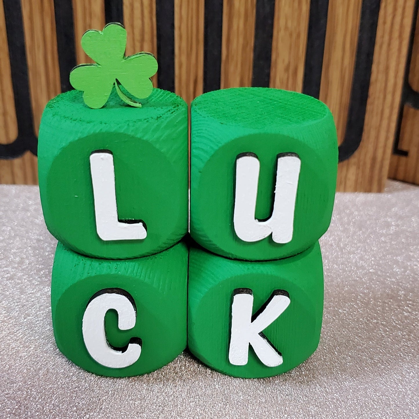 Wood Blocks - St. Patrick's - "LUCK"
