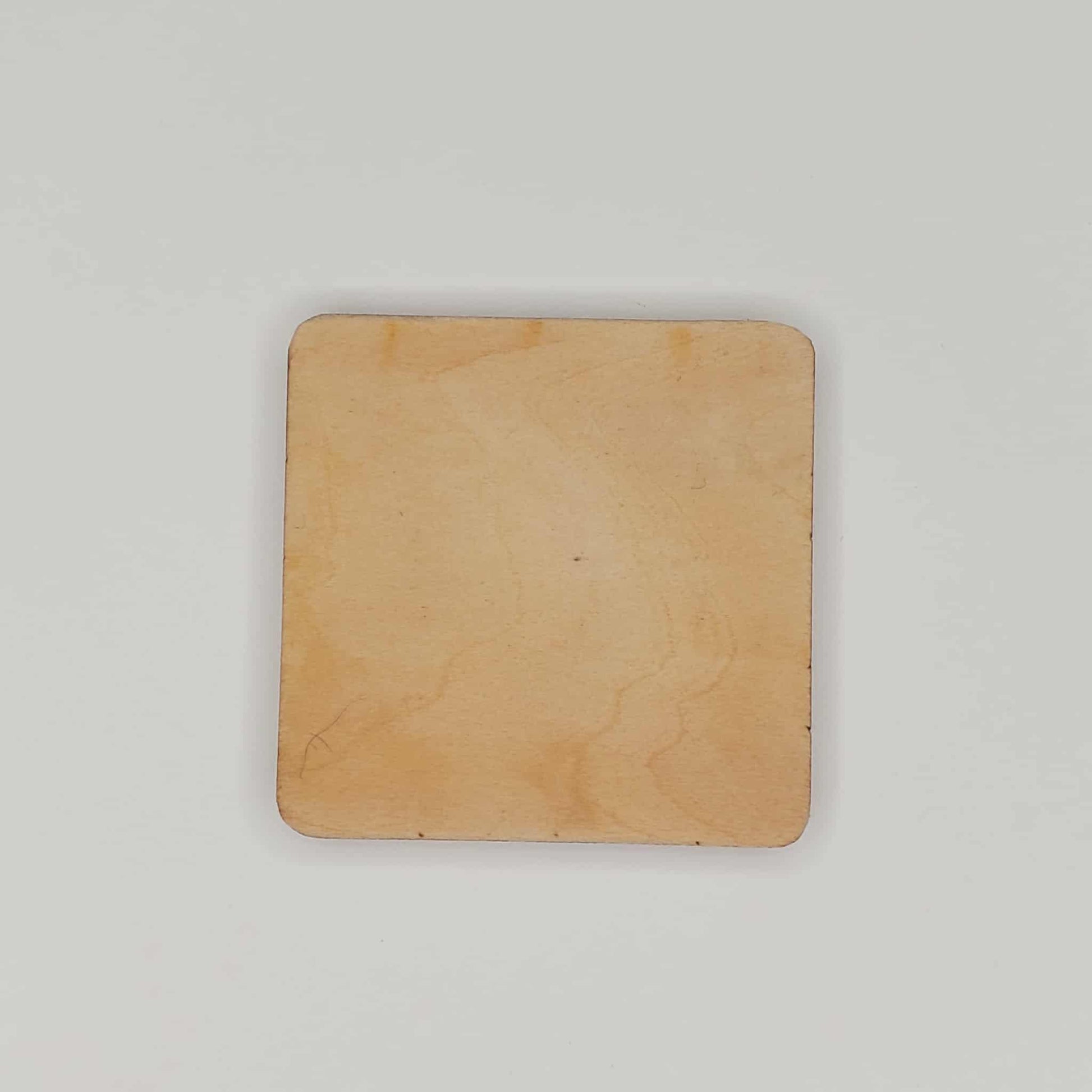 Wooden Rounded Square Shaped Cutout for DIY