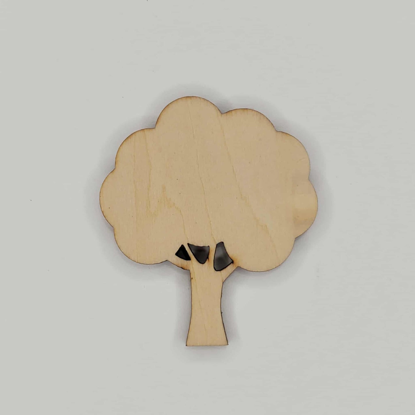 Wooden Tree Shaped Cutout Piece for DIY