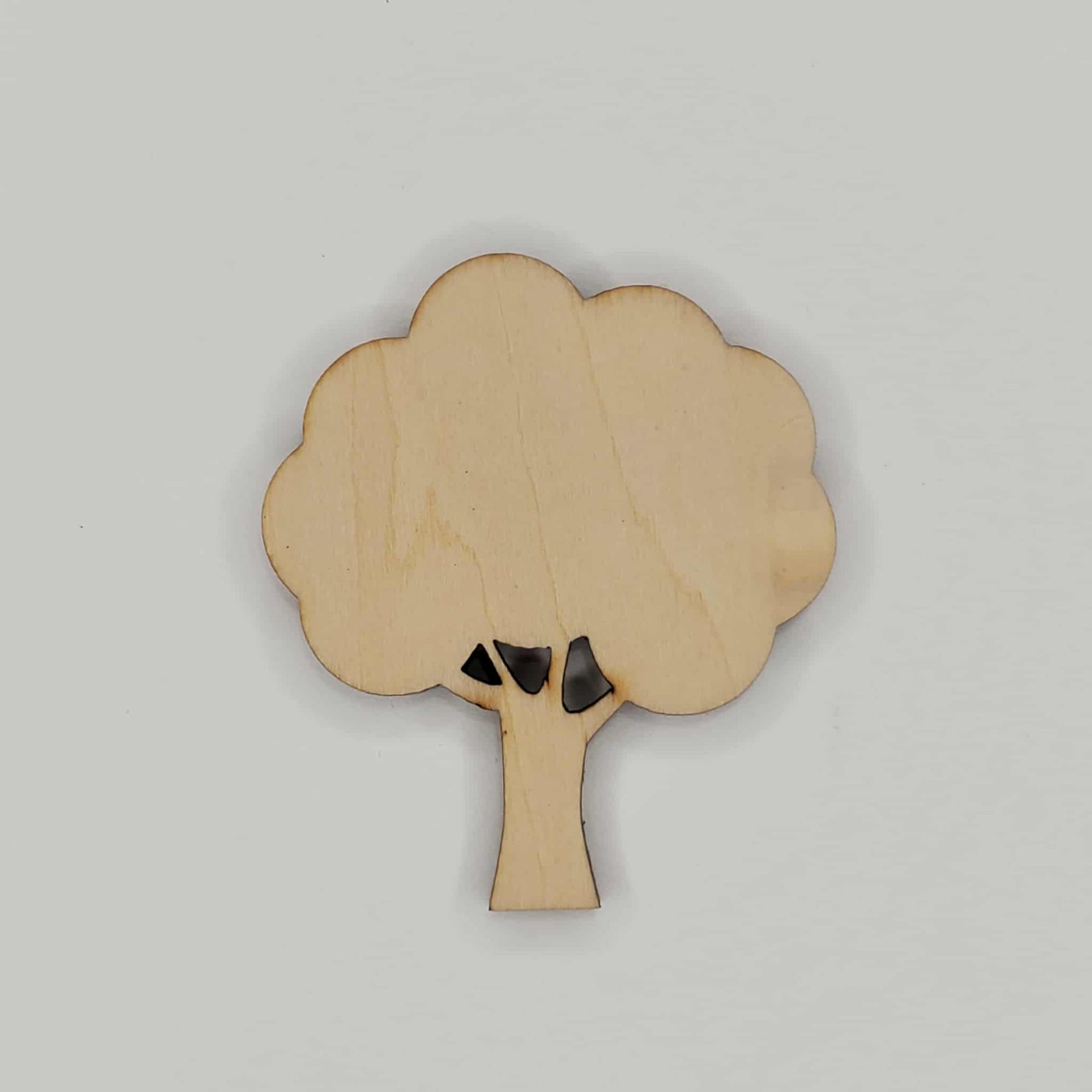 Wooden Tree Shaped Cutout Piece for DIY