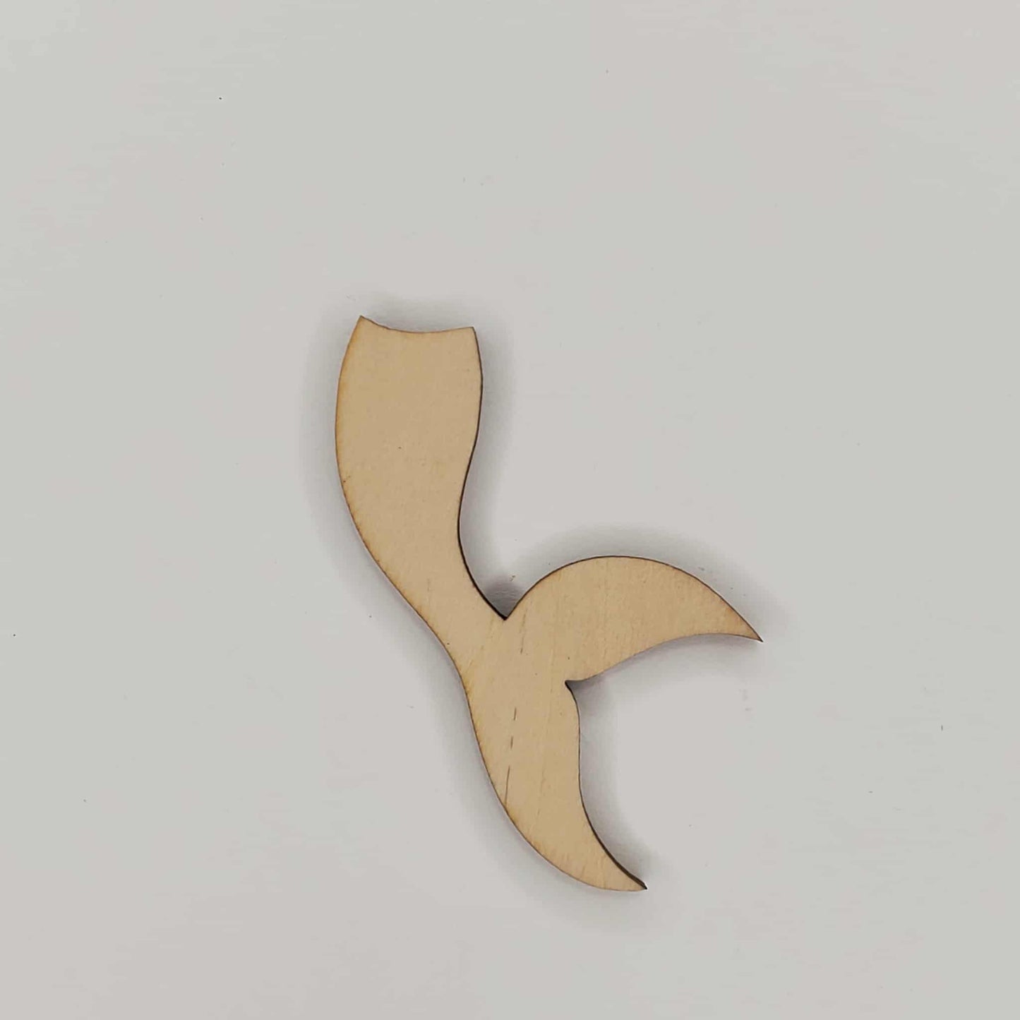Wooden Mermaid Tail Shaped Cutout Piece for DIY