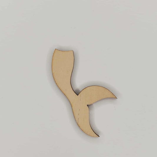 Wooden Mermaid Tail Shaped Cutout Piece for DIY