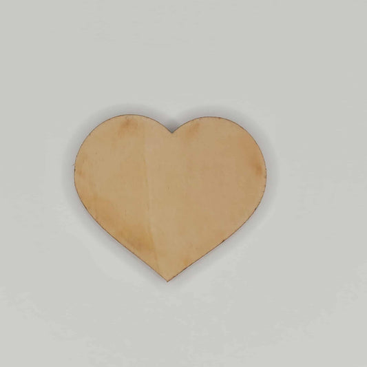 Wooden Chunky Heart Shaped Cutout for DIY