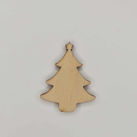 Wooden Christmas Tree Cutout Piece for DIY