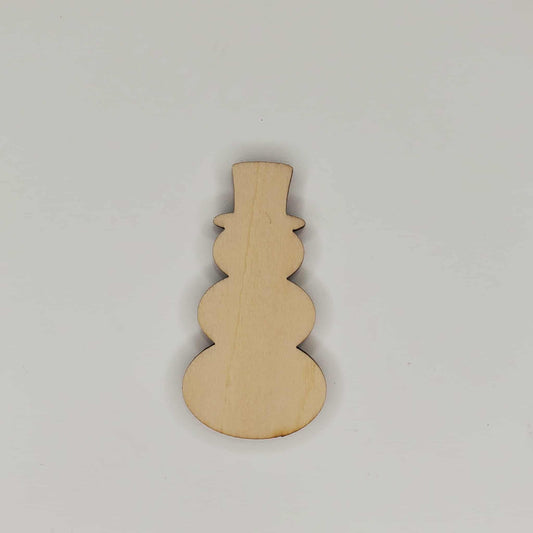 Wooden Snowman Cutout Piece for DIY