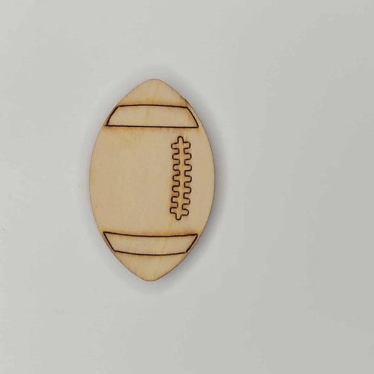 Wooden Football Cutout Piece for DIY