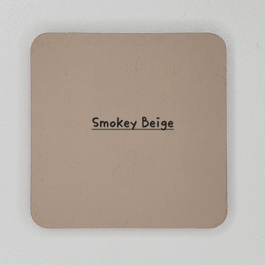 Laser cut wood ornament, car charm shaped Chihuahua hand painted in Smokey Beige adorned with a heart.