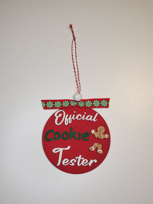Wooden Ornament - Official Cookie Tester Ornament
