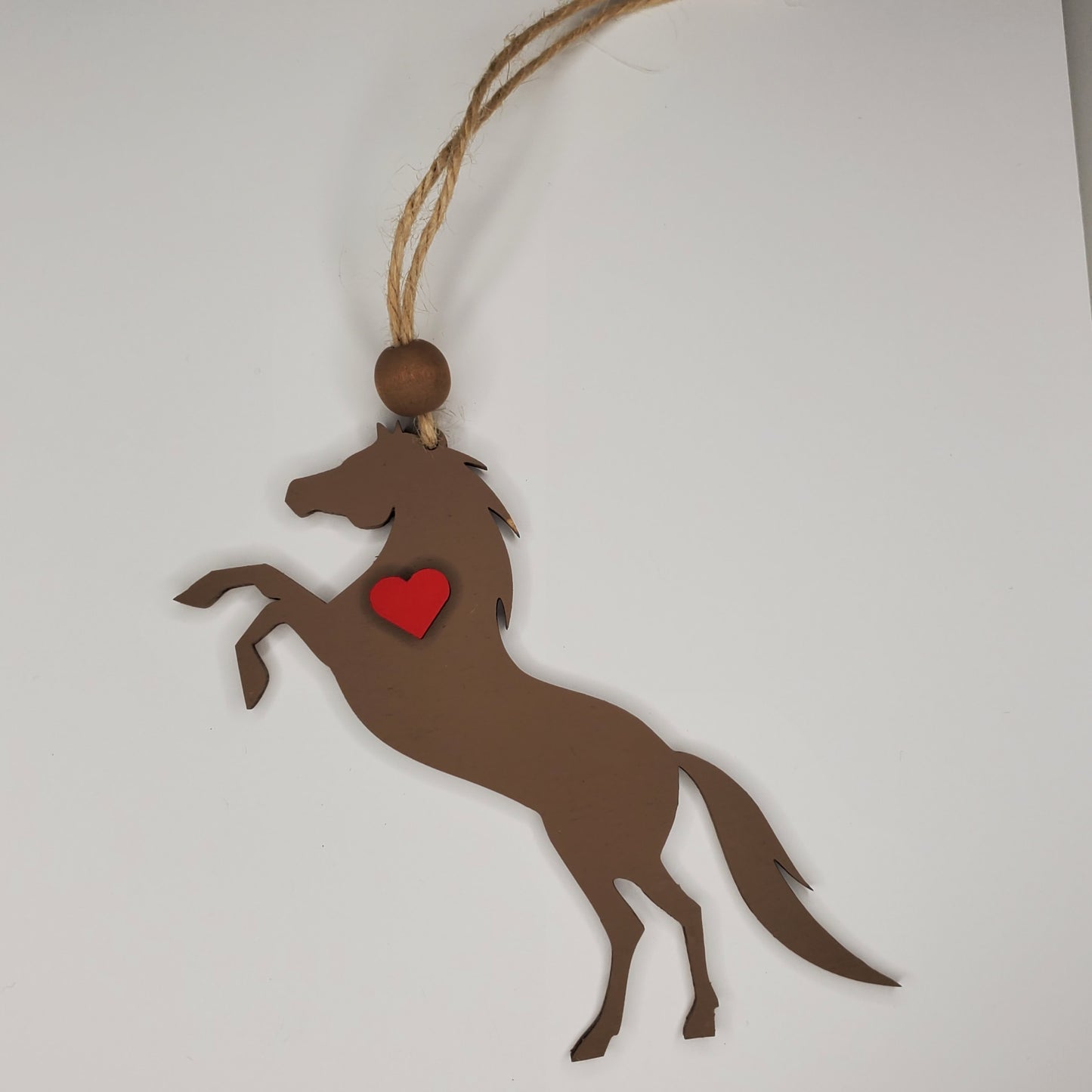 Wood Ornament, Car Charm - Horse