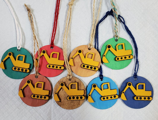 Circular Wood Multicolored Ornaments With Wooden Excavators