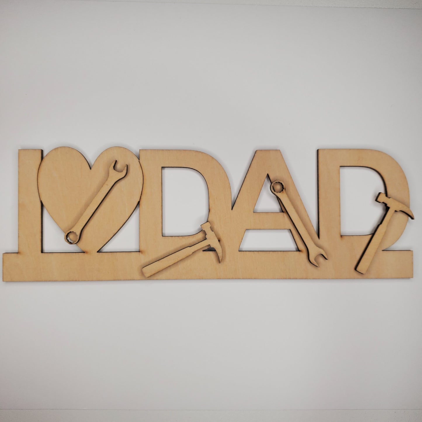 Wooden Sign - "I LOVE DAD"