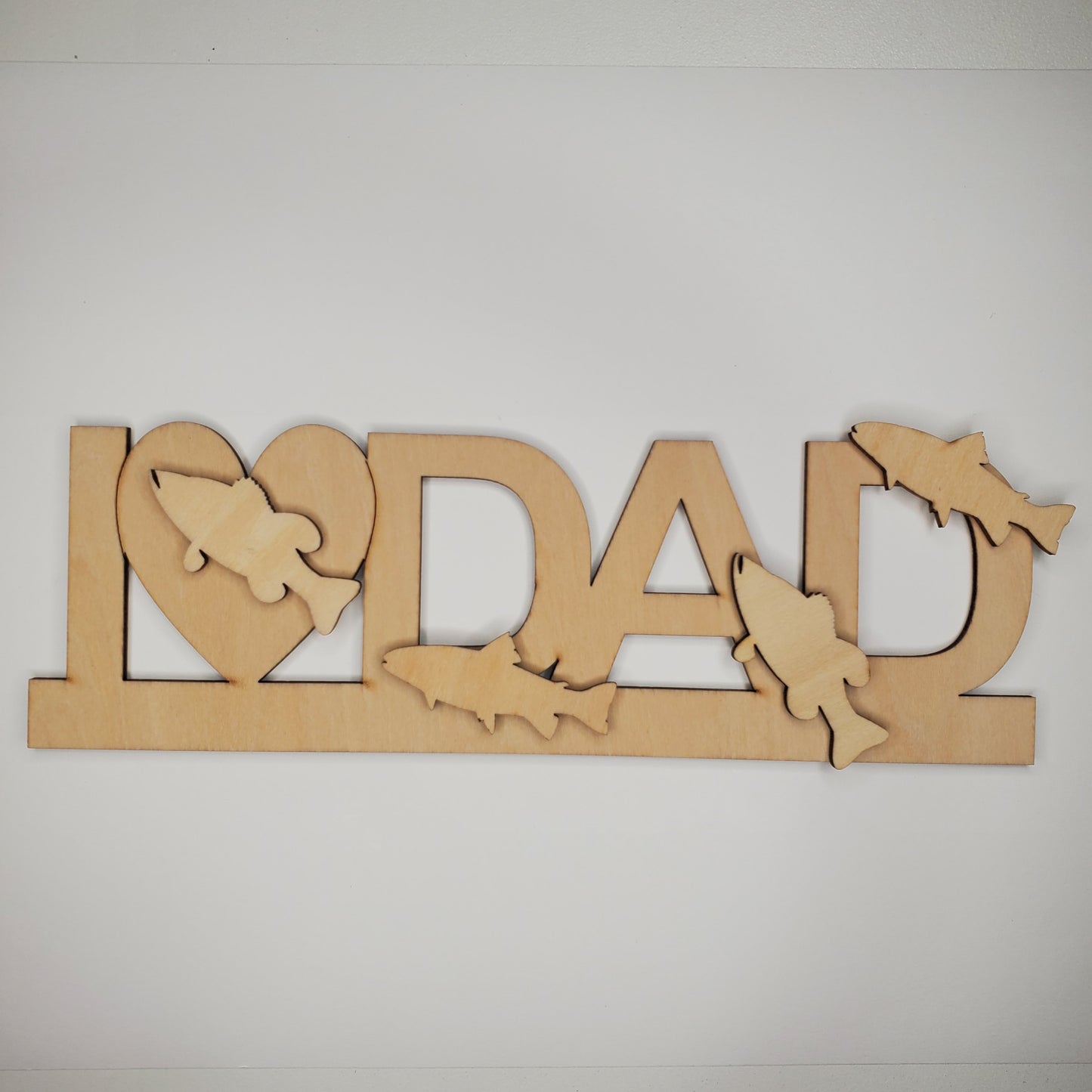 Wooden Sign - "I LOVE DAD"