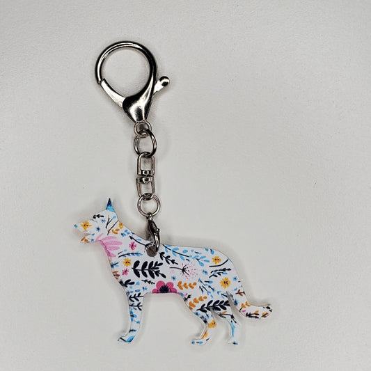 Acrylic Purse Charm - German Shepherd