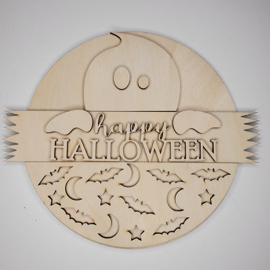 Round Door Hanger - Happy Halloween