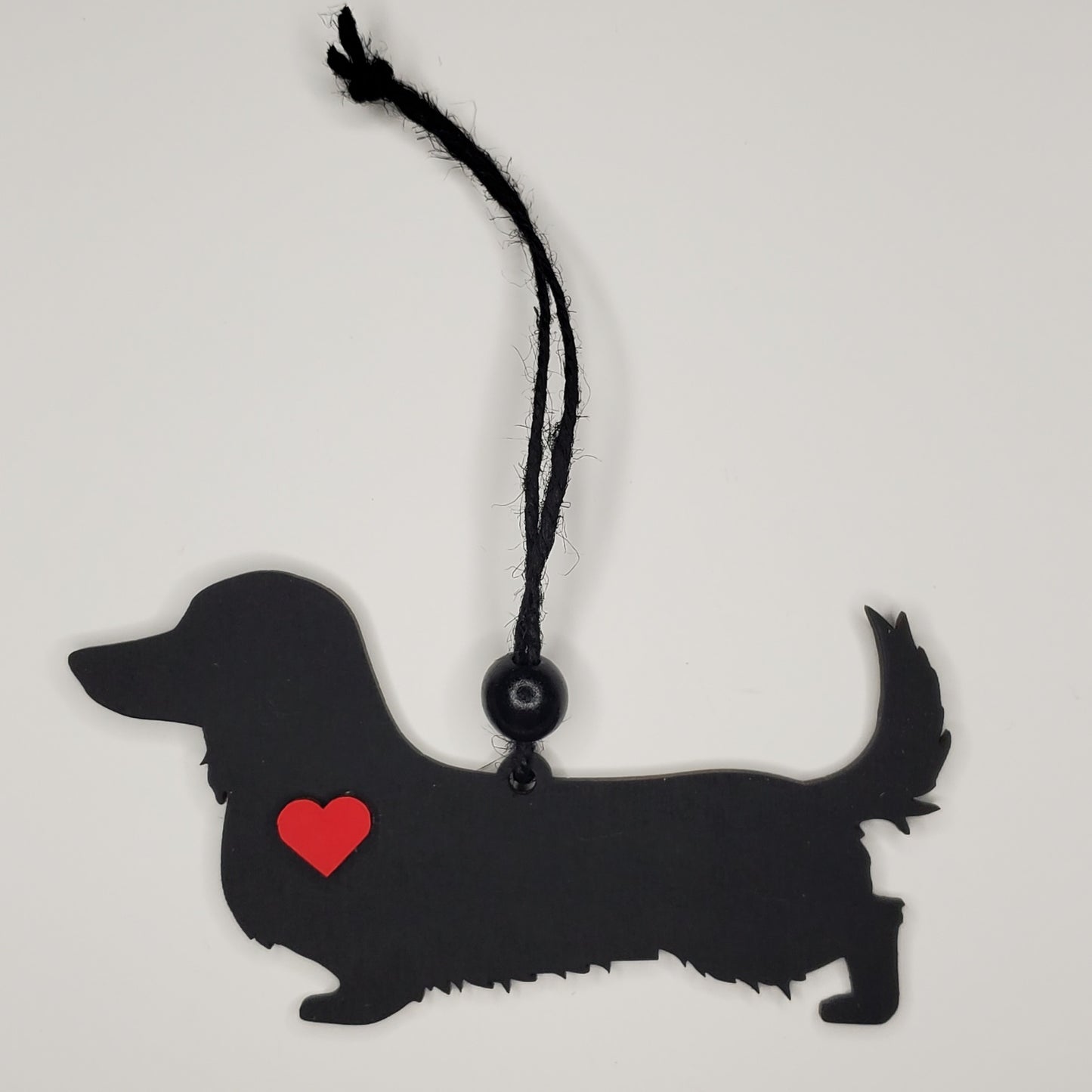 Ornament - Car Charm - Long Hair Dachshund