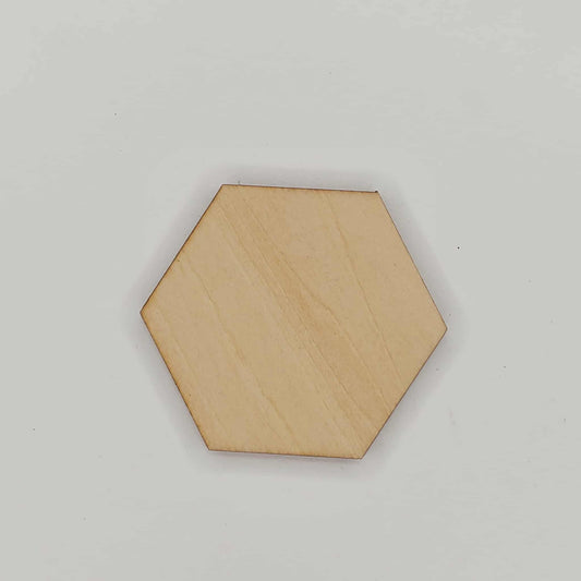 Blank Wooden Hexagonal Piece for DIY 