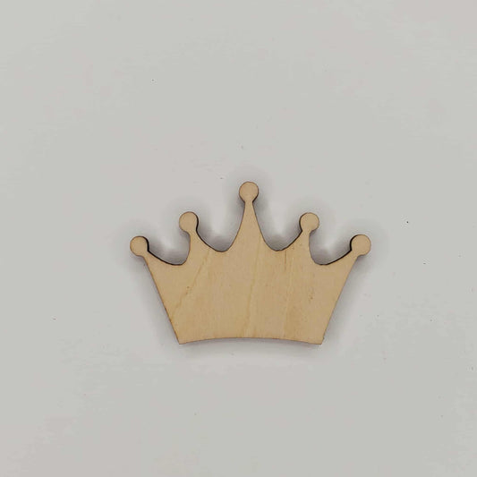 Wooden Crown Shaped Cutout Piece for DIY