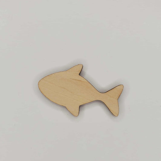 Wooden fish shaped cutout for DIY