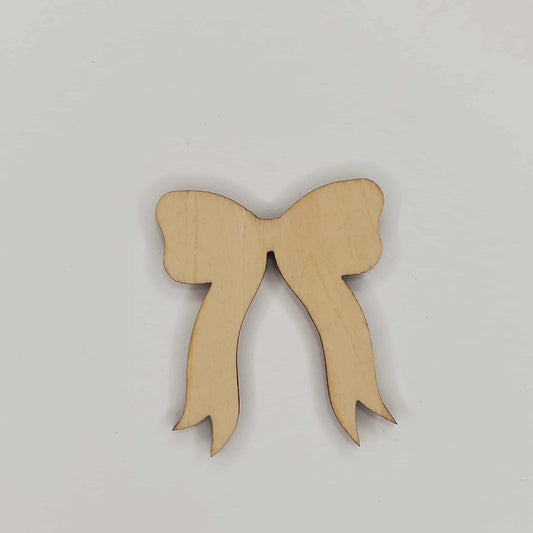 Wooden Bow Cutout piece for DIY