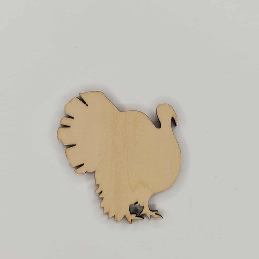Wooden Turkey Cutout Piece for DIY