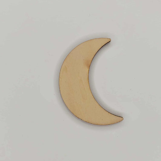 Wooden Crescent Moon Shaped Cutout Piece for DIY