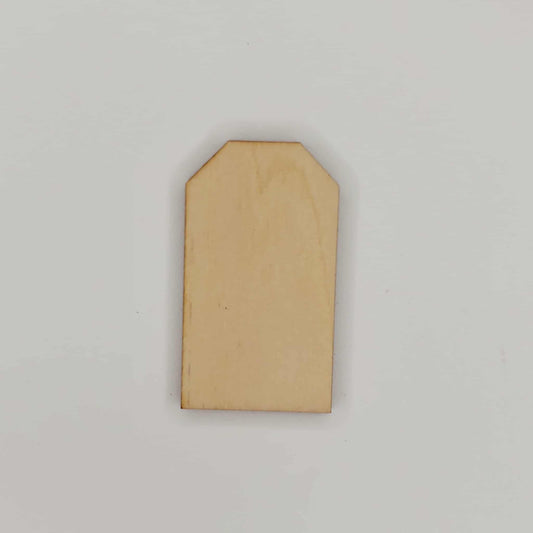 Wooden Tag Shaped Cutout Piece for DIY