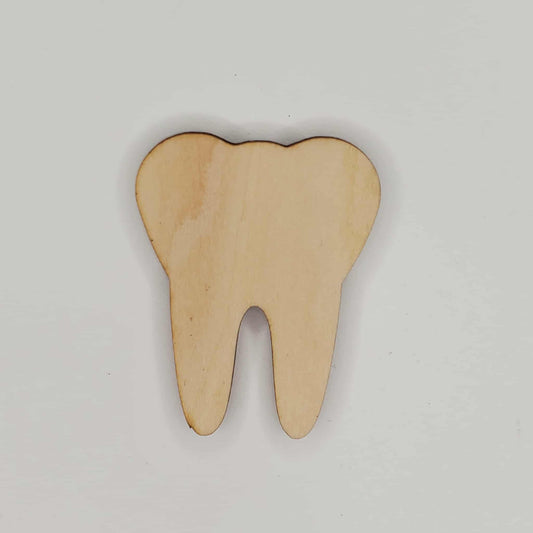 Wooden Tooth Shaped Cutout Piece for DIY