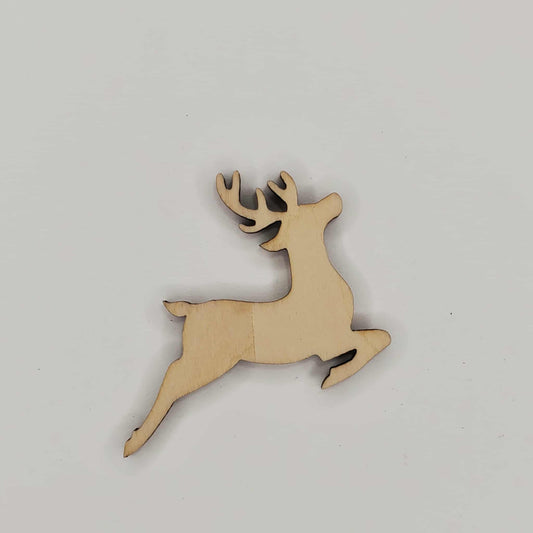 Wooden Reindeer Shaped Cutout Piece for DIY