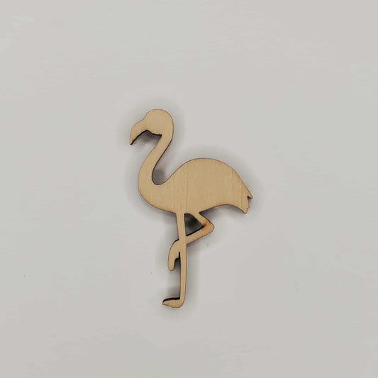 Wooden Flamingo Shaped Cutout Piece for DIY
