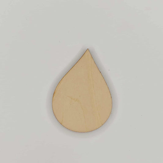 Wooden Teardrop Shaped Cutout Piece for DIY