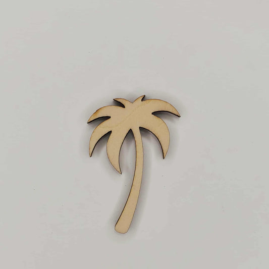 Wooden Palm Tree Shaped Cutout Piece for DIY