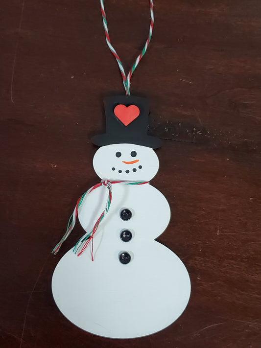Wood Ornament - Snowman